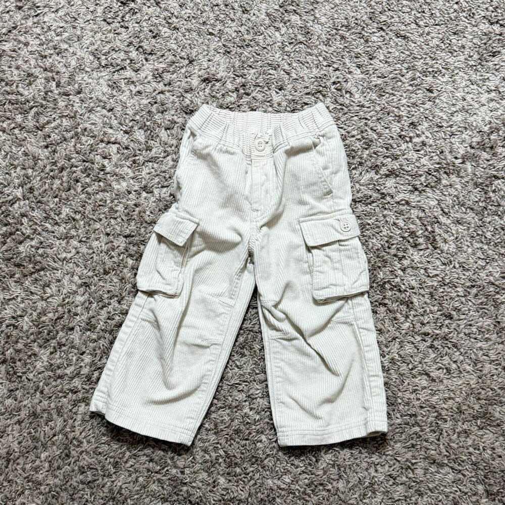 EUC Baby Gap White Corduroy Pants - Size 2T (2 Years)